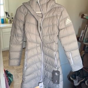 Adidas Nuvic Down long coat women’s XS grey
